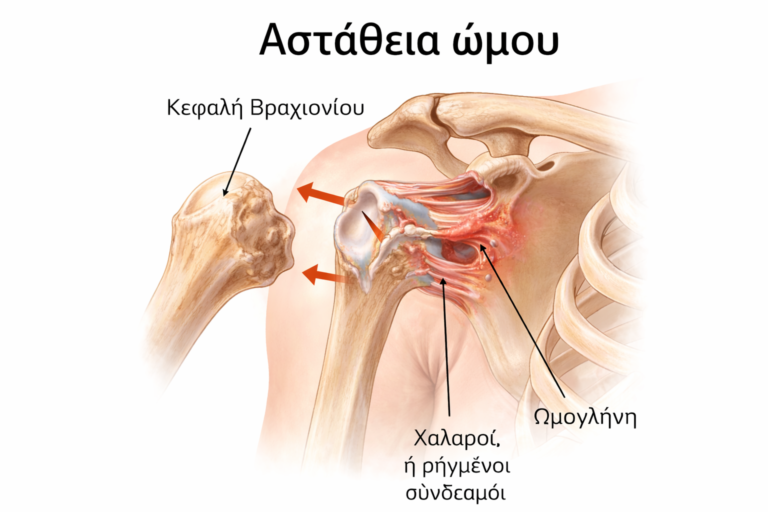 Αστάθεια ώμου: χρήσιμες πληροφορίες για την πάθηση