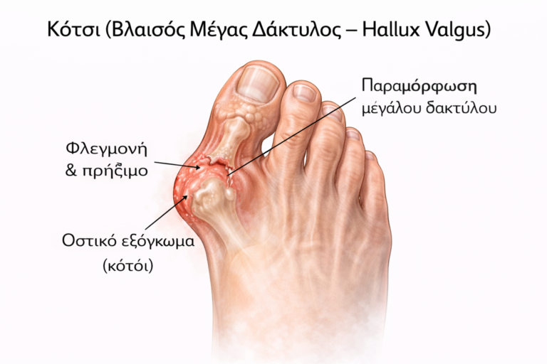 Κότσι (Βλαισός Μέγας Δάκτυλος – Hallux Valgus)
